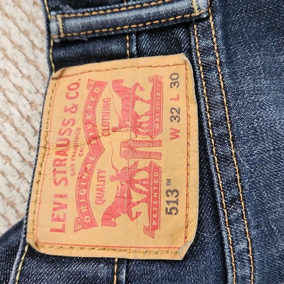 Levi's Blue Straight Jeans Classic Denim, 32x30, Like New - Picture 2 of 5